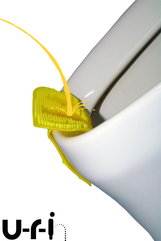 Drip Catching Urinal Screen with Clip - Citrus Lemon Fragrance - 10 Pack (URIN-CLIP-LEMON-10)