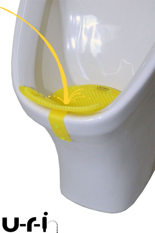Drip Catching Urinal Screen with Clip - Citrus Lemon Fragrance - 10 Pack (URIN-CLIP-LEMON-10)