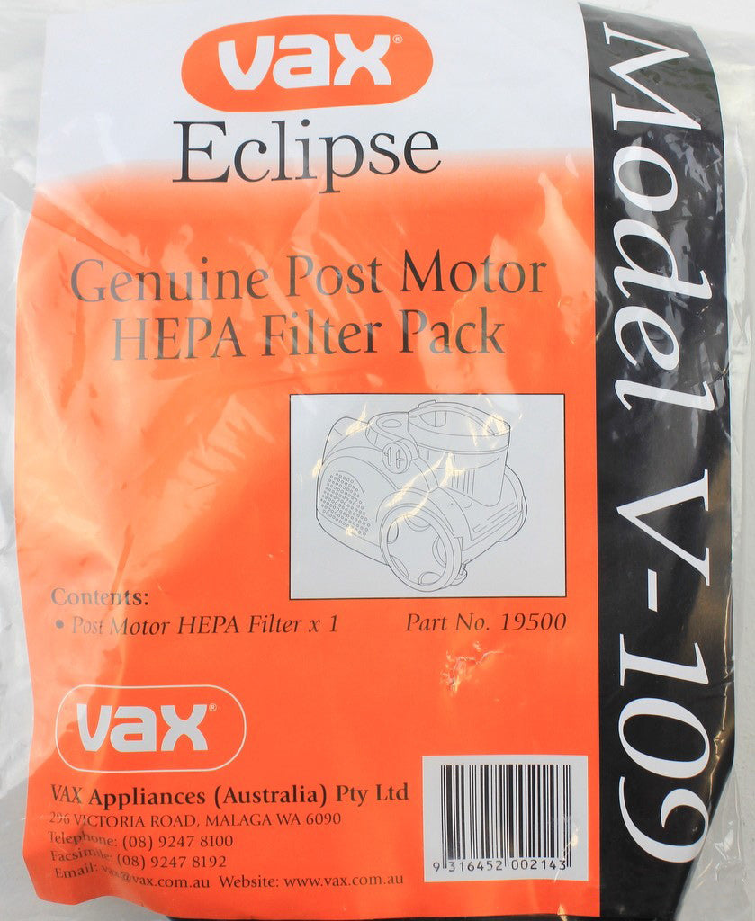 Vax V-109 Eclipse Post Motor Hepa Vacuum Filter