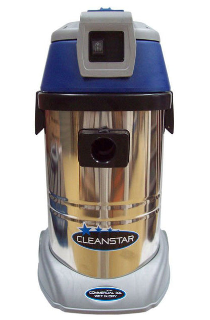 Cleanstar 30L Stainless Steel Commercial Wet and Dry Vacuum Cleaner (VC30L)