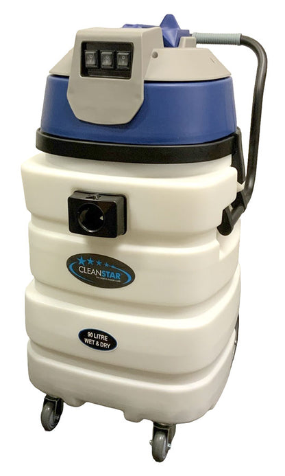 Cleanstar 90 Litre Commercial Wet and Dry Vacuum Cleaner - Triple Motor 3000 Watts (VC90LP-3M)