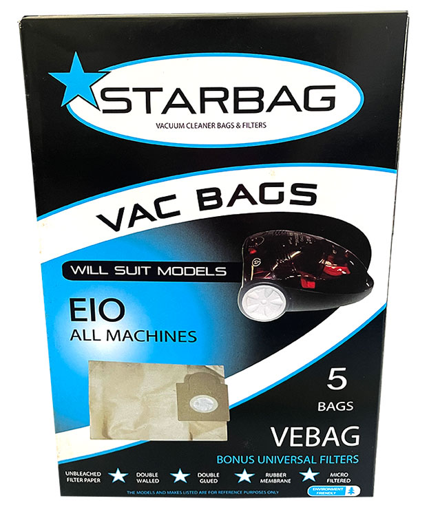 EIO and Bissell Purepower, Purepro Paper Vacuum Bags - 5pk (VEBAG)