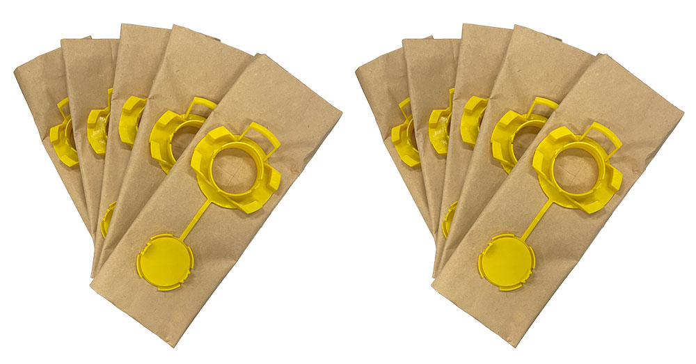 Kerrick KVAC 27PE,  59PE, 59PE/P, 60PE Vacuum 19 Litre Paper Filter Bags with Cap 10 Pack (VP6830030)