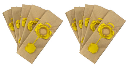 Kerrick KVAC 27PE,  59PE, 59PE/P, 60PE Vacuum 19 Litre Paper Filter Bags with Cap 10 Pack (VP6830030)
