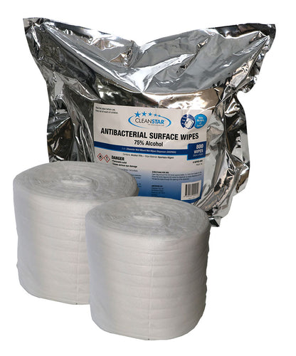 Antibacterial 75% Alcohol Surface Wet Wipes 2-Pack (WIPES-800)