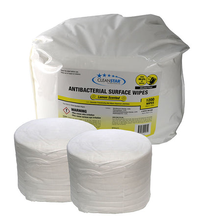 Antibacterial Lemon Scented Surface Wet Wipes 2-Pack (WIPES-NA1200)