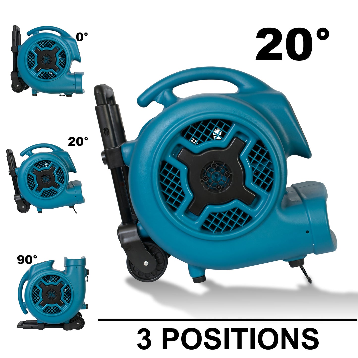 XPOWER Multipurpose Air Mover with Wheels & Luggage Handle(X-800HC)